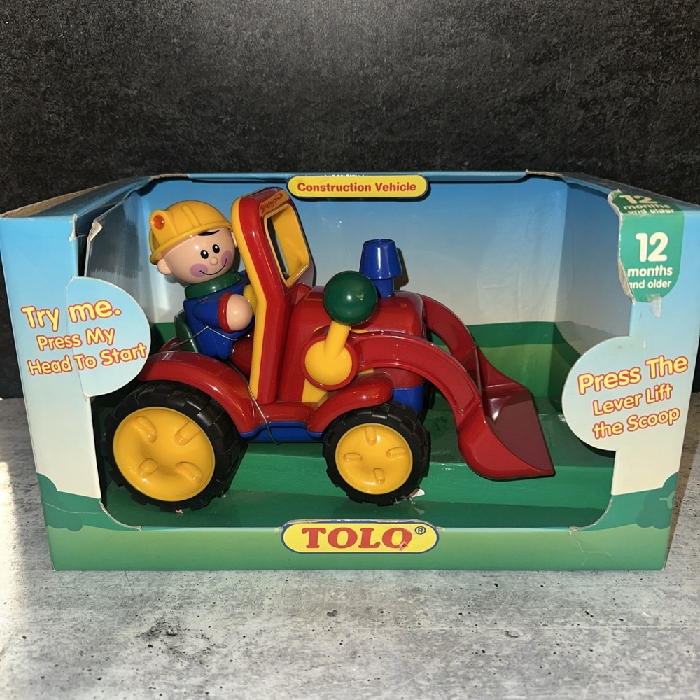 Vintage Rare Tolo Toy first friends construction vehicle digger with a scoop